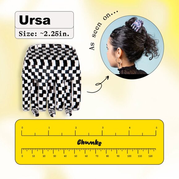 Set of 2 Chunks Ursa Claw Clips and Barrette - Picture 3 of 3